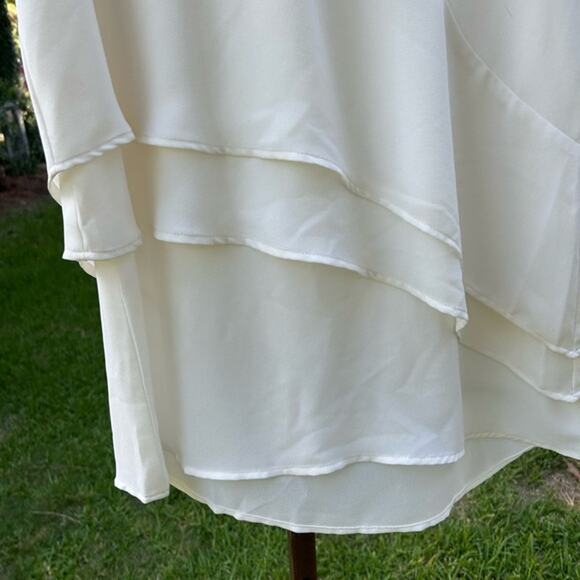 J. JILL Wearever Collection lagenlook top size XS white v-neck layered front - Picture 2 of 4